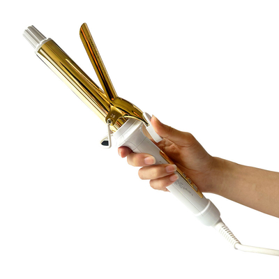 Golden Hair Curling Iron with LCD Intelligent Control Negative Ion for Antiscalding Professional Styling