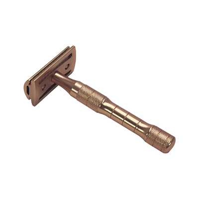 Stainless Steel Hair Shaving Razor Rose Gold Safety Double Sided Design