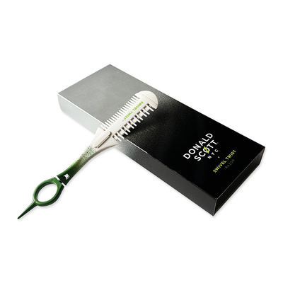 Custom white hairdressers special rotating shaving comb to thin hair and repair bangs