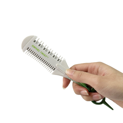 Custom white hairdressers special rotating shaving comb to thin hair and repair bangs