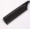 Black Thin Plastic Hair Styling Comb Hairdressing Pointed Toothed With Rat Tail